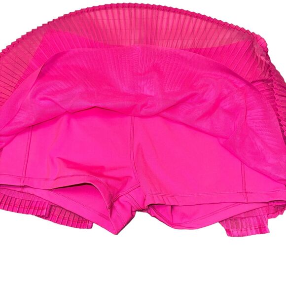 Ibkul 13in Mesh Skort Women's Size L Hot Pink Skirt Mid Rise Zip Pocket NWT - Picture 5 of 7